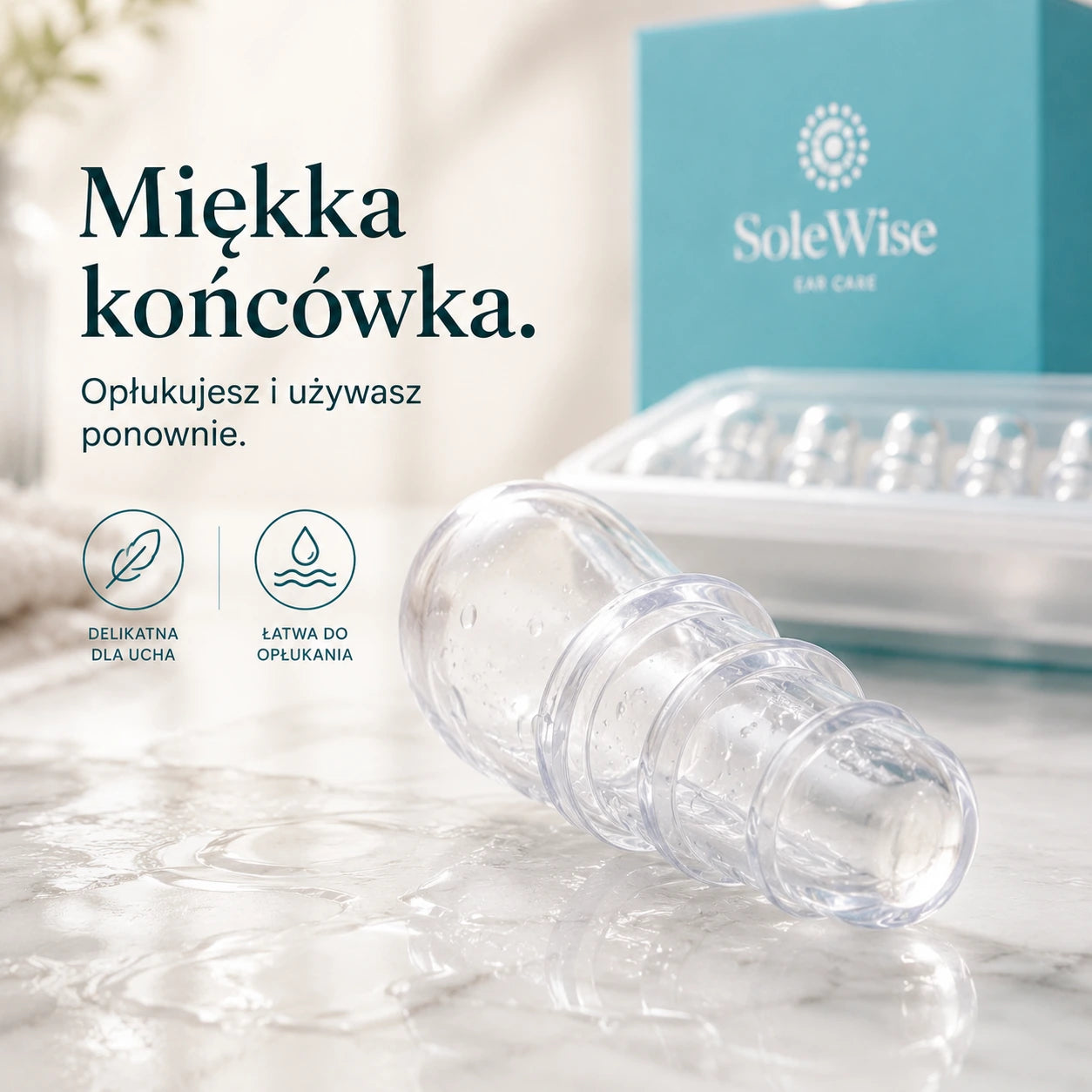 Makro miękkiej, przezroczystej końcówki SoleWise